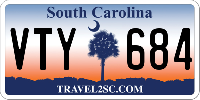 SC license plate VTY684