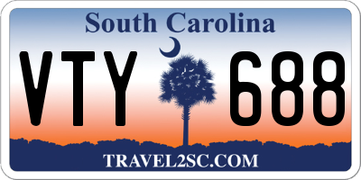 SC license plate VTY688