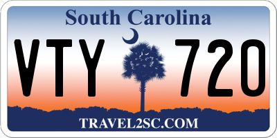 SC license plate VTY720