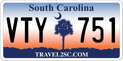 SC license plate VTY751