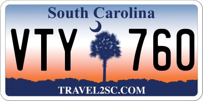 SC license plate VTY760