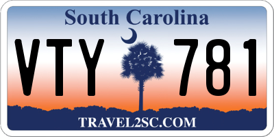 SC license plate VTY781