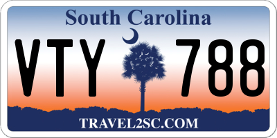 SC license plate VTY788
