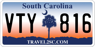SC license plate VTY816