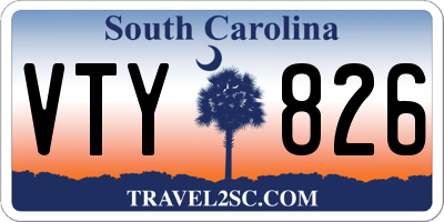 SC license plate VTY826