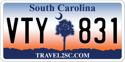 SC license plate VTY831