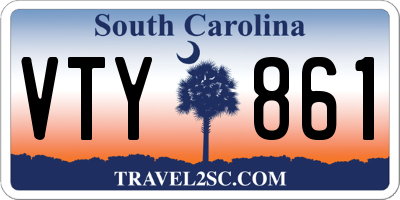 SC license plate VTY861