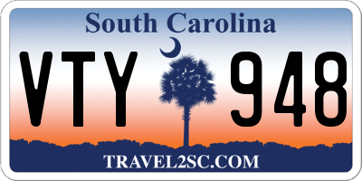 SC license plate VTY948