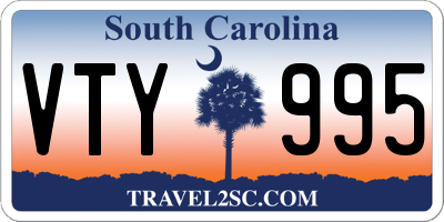 SC license plate VTY995