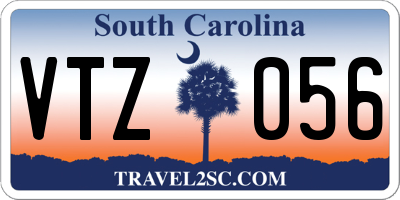 SC license plate VTZ056