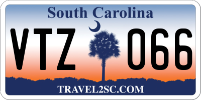 SC license plate VTZ066