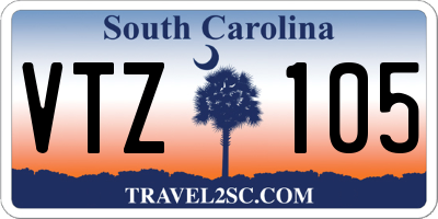 SC license plate VTZ105