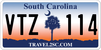 SC license plate VTZ114