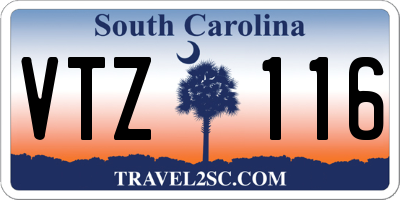 SC license plate VTZ116