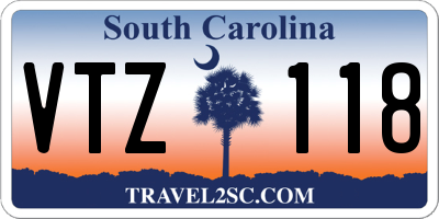 SC license plate VTZ118