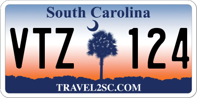 SC license plate VTZ124