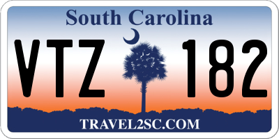 SC license plate VTZ182