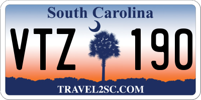 SC license plate VTZ190