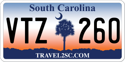 SC license plate VTZ260