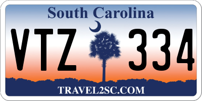 SC license plate VTZ334