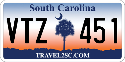 SC license plate VTZ451