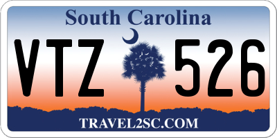 SC license plate VTZ526