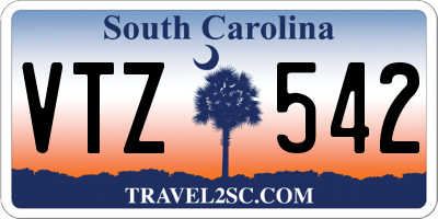 SC license plate VTZ542