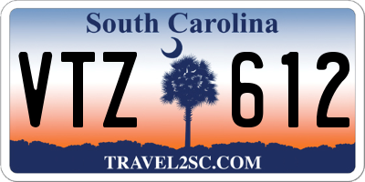 SC license plate VTZ612