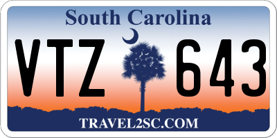 SC license plate VTZ643