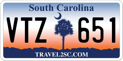 SC license plate VTZ651