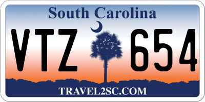 SC license plate VTZ654