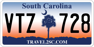 SC license plate VTZ728