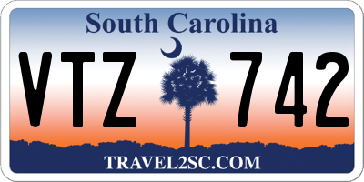 SC license plate VTZ742