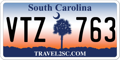 SC license plate VTZ763