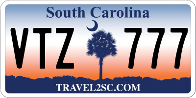 SC license plate VTZ777