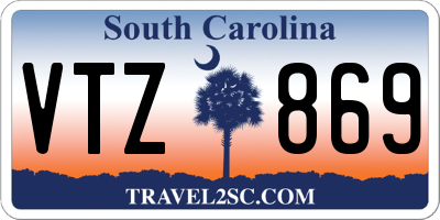 SC license plate VTZ869