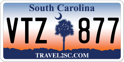 SC license plate VTZ877
