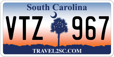 SC license plate VTZ967
