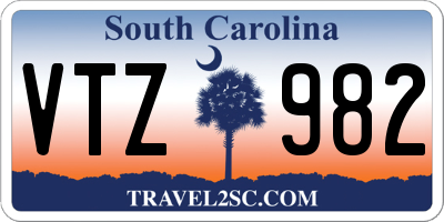 SC license plate VTZ982