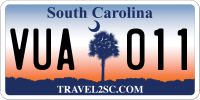 SC license plate VUA011