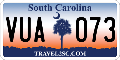 SC license plate VUA073