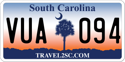 SC license plate VUA094