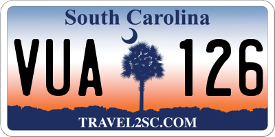 SC license plate VUA126