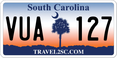 SC license plate VUA127