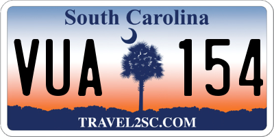 SC license plate VUA154