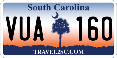 SC license plate VUA160
