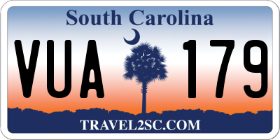 SC license plate VUA179