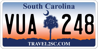 SC license plate VUA248