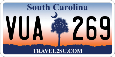 SC license plate VUA269