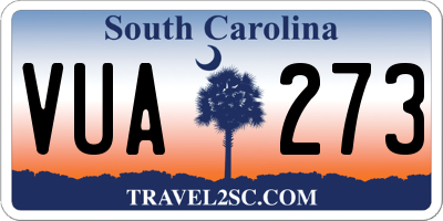 SC license plate VUA273
